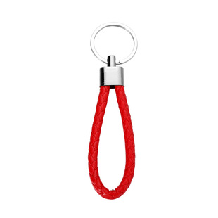 多色编织皮绳钥匙扣情侣创意钥匙圈汽车锁匙diy饰品钥匙配件材料