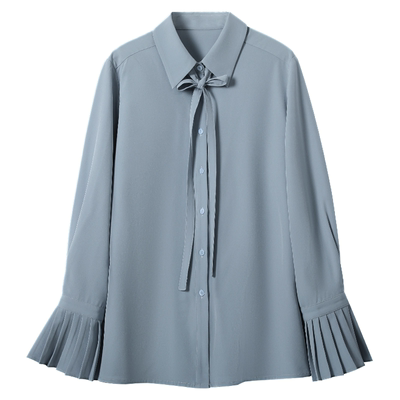 图曼朵优雅通勤蝴蝶结设计感衬衣