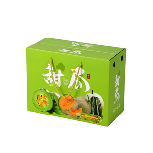 通用甜瓜包装盒礼盒10斤阎良绿宝羊角蜜博洋网纹空盒子水果箱定制