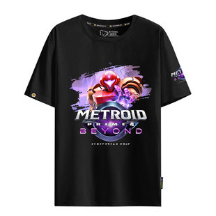 银河战士Prime4超越游戏密特罗德究极4短袖T恤衫男女学生纯棉半袖