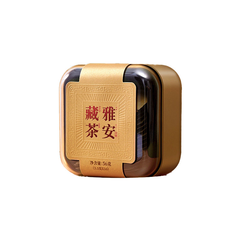 雅茶小方玺雅安藏茶黑茶紧压方片特色产区黑茶
