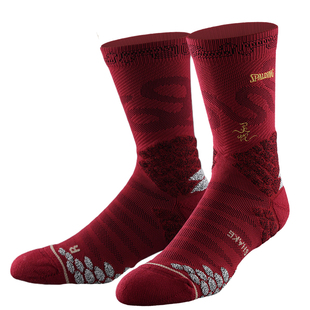 斯伯丁篮球袜男款红袜礼盒套装送男友新年礼物毛巾底运动袜子
