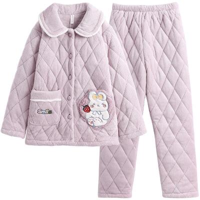 芬腾男女加绒加厚睡衣家居服