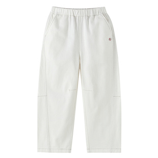 安奈儿童装男童女童裤子2026春新年款仿牛仔透气宽松时尚休闲长裤