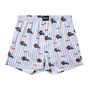 霹危斯PEEVISH纯棉阿罗裤宽松内裤男士居家短睡裤女孖烟通大裤衩