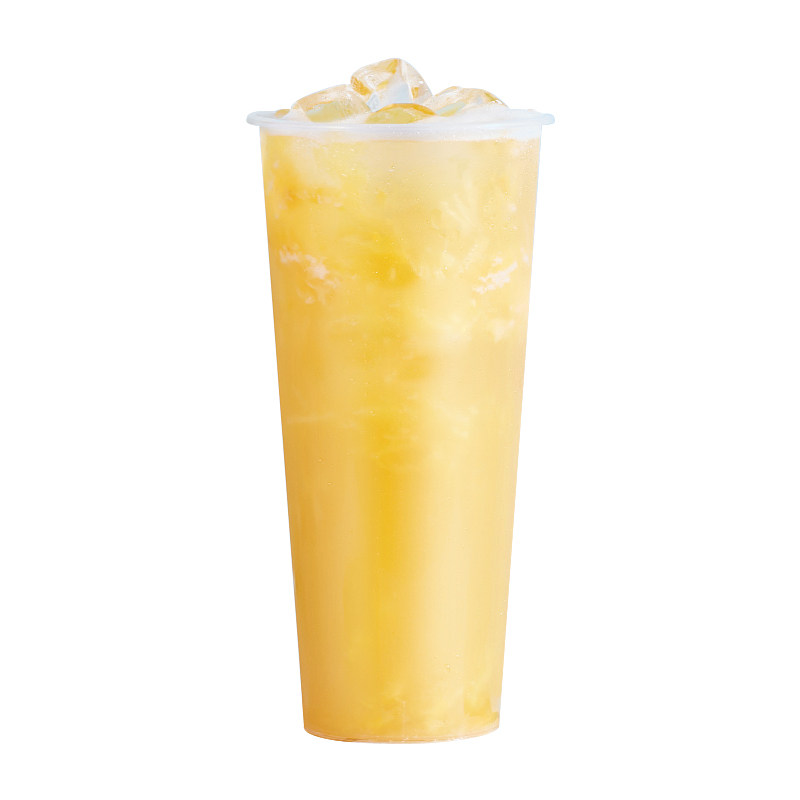 90口径一次性奶茶杯带盖500/700ml磨砂透明注塑杯果汁饮料杯商用