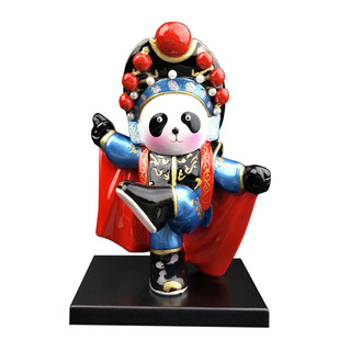 川剧变脸熊猫摆件脸谱礼物成都旅游纪念品中国特色送老外免费刻字