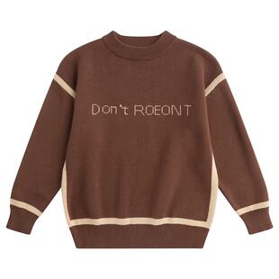 小象汉姆童装男童毛衣纯棉儿童针织衫圆领冬打底衫2026新款洋气