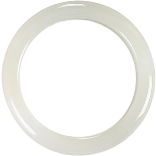 玉缘和田玉白玉手镯 玉质细腻镯型好优雅 圈口多女士送爱人母亲