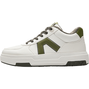 安踏A道加绒板鞋男女春季加绒保暖百搭高帮大棉鞋休闲鞋112548976