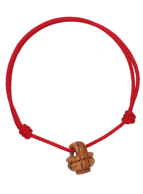 防惊吓天然桃木桃核手链女吉祥红绳婴儿童宝宝新生脚链防压身护身