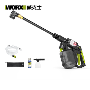 威克士锂电无线洗车机WU633家用高压洗车水枪便携充电式电动工具