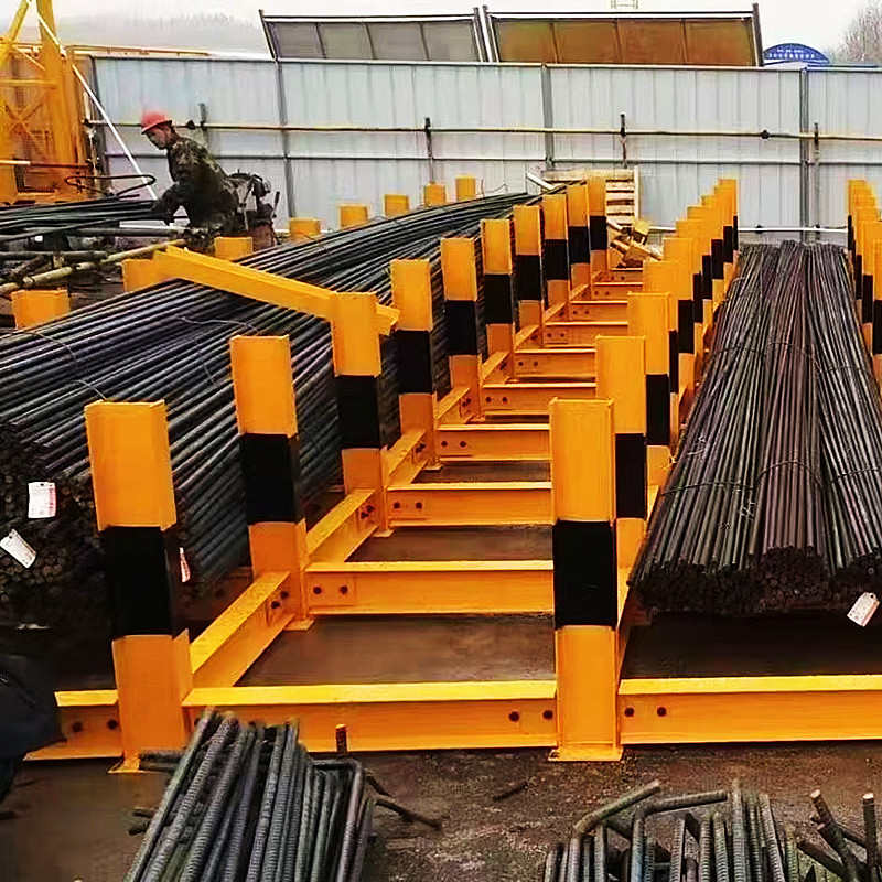 建筑工地钢筋堆放架 标准化原材料钢钢筋摆放平台16号工字钢支架