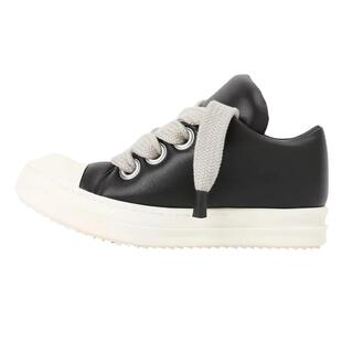 RO胖丁面包鞋男2025新款奶香底主线板鞋羊皮黑色粗鞋带休闲鞋女鞋