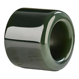 新疆和田玉青玉扳指男大拇指大号玉石指环戒指女玉器文玩手把件