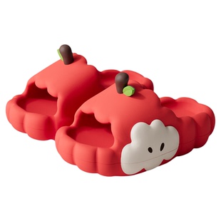 苹果拖鞋女款家居室内夏季2026防滑eva凉拖情侣外穿厚底绿色粉色