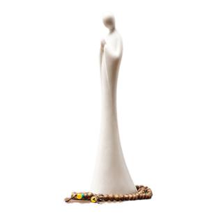 创意德化陶瓷无相佛人物摆件居室客厅茶道禅意装饰摆设白瓷工艺品