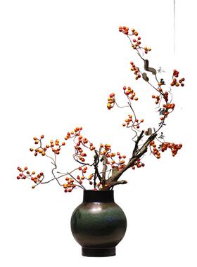 禅意陶瓷花瓶中古侘寂风宋韵摆件