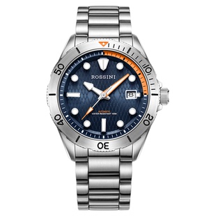 罗西尼官方手表男机械表100米防水夜光浮潜级男士运动手表5240219