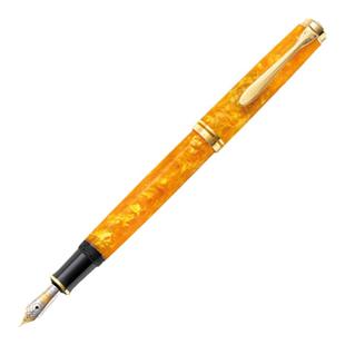 Pelikan百利金Souveran帝王M600Vibrant orange靓丽橙钢笔14K金尖德国制造活塞上墨商务送礼