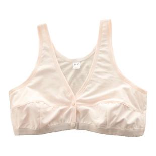 老奶奶哺乳内衣纯棉超薄无海绵宽肩带 大码前扣背心妈妈文胸睡眠