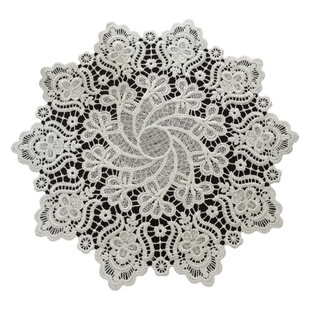 欧式轻奢圆形镂空牛奶丝餐垫桌垫盘垫碗垫杯垫防烫隔热垫茶盘盖巾
