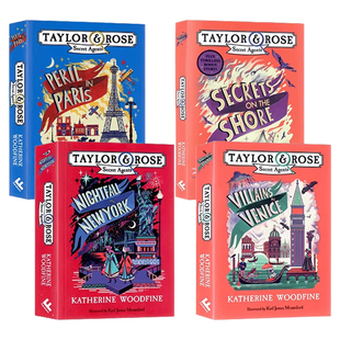 泰勒和罗斯的秘密特工系列4册套装英文原版进口Taylor and Rose Secret Agents 巴黎的危险岸上的秘密纽约的夜幕章节小说 平装