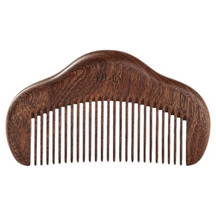 初心黑金檀木梳子女家用小扁梳头皮顺发梳随身便携密齿梳天然实木