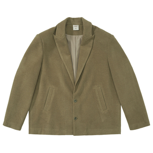 Mentmate 25AW 呢绒西装外套秋冬棕色系复古纯色百搭外套夹克男女