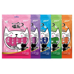 美滋元猫零食流质猫条小幼猫咪罐头成猫小鱼干妙鲜肉湿粮包15支装