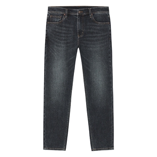 热风男士直筒牛仔裤2025年秋季新款经典小锥牛仔裤挺阔百搭长裤