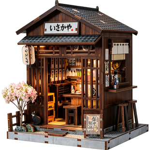 ROKE町巷酒社DIY小屋手工拼装模型微缩场景3D立体拼图520礼物女生