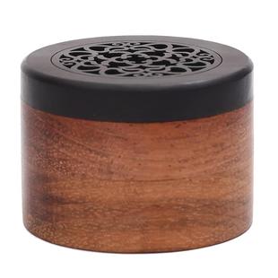 紫巅小号香炉木质多层实木盘香盒迷你家用室内车载便携檀香香薰炉