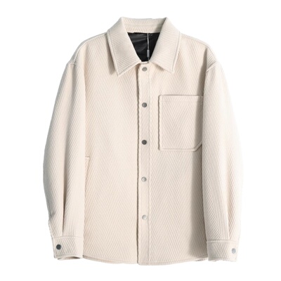 Mind Bridge羊毛呢90白鸭绒羽绒服男2024秋冬季大衣短款夹克外套