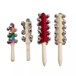 13铃棒铃奥尔夫打击乐器原木串铃手摇铃幼儿园早教小学21原木摇铃