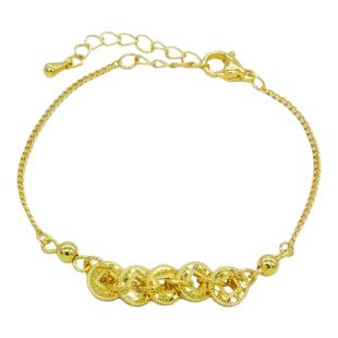 新中式碎冰冰五帝钱手链女时尚高级感手串轻奢气质百搭爆款手饰潮