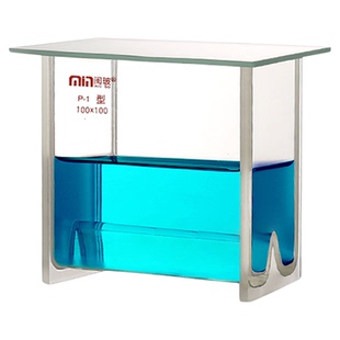 闽玻层析缸单槽P型双槽P-1型实验室薄层色谱展开缸加厚玻璃染色缸