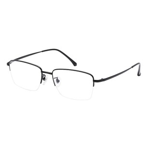 LOHO半框近视眼镜男款黑框可配度数眼镜架女士防蓝光抗疲劳眼镜架