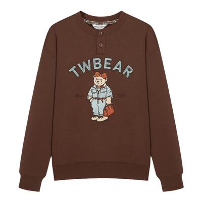 TeenieWeenie小熊奥莱女装圆领卫衣冬季慵懒美式上衣外套