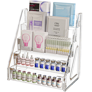 面膜展示架阶梯亚克力化妆品店桌面护肤品置物架美容院水光陈列架