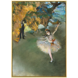 大仟印像现代装饰画简约餐厅酒店玄关壁画挂画人物芭蕾舞女画德加