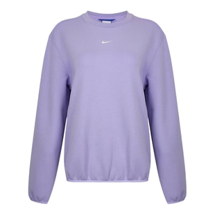 NIKE耐克2026秋季新款女子针织套头衫紫色运动圆领卫衣IO0429-580