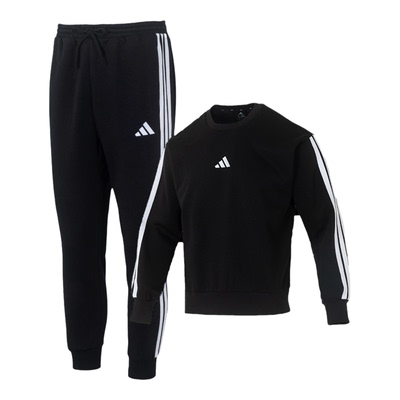 阿迪达斯男冬季三条纹运动套装
