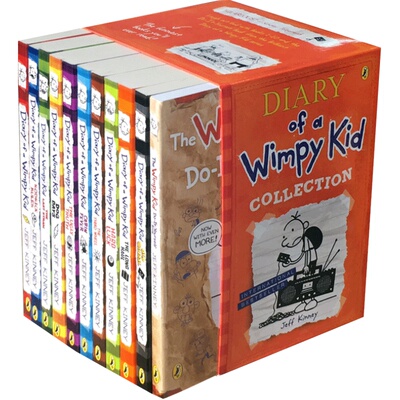 英文原版Diary of a Wimpy Kid小屁孩的日记系列19本全套哭包英文原版儿童小说8-12岁课外读物章节桥梁书美国初中小学生幽默漫画书