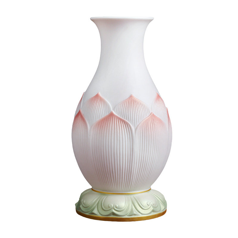 【新品首发】珠光彩陶瓷莲花花瓶