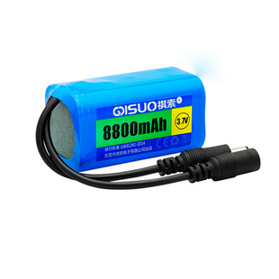 祺索18650锂电池3.7V行车灯户外照明电池组7.4V大容量山地车骑行