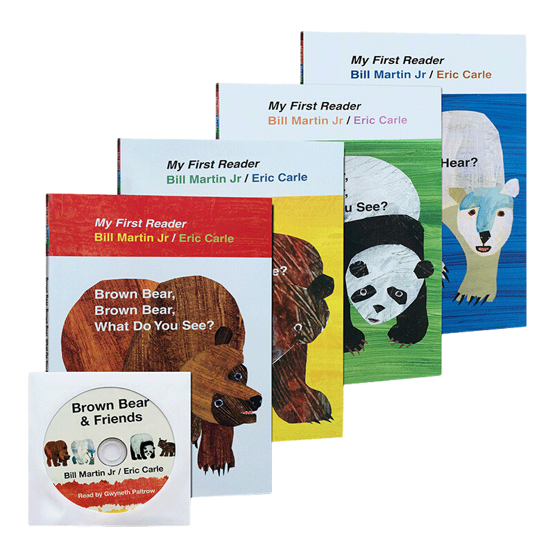 英文原版绘本 Bear Book Readrs Box Set with CD 棕熊4册套装 儿童图书读物 英文版 全套含CD 进口英语原版书籍