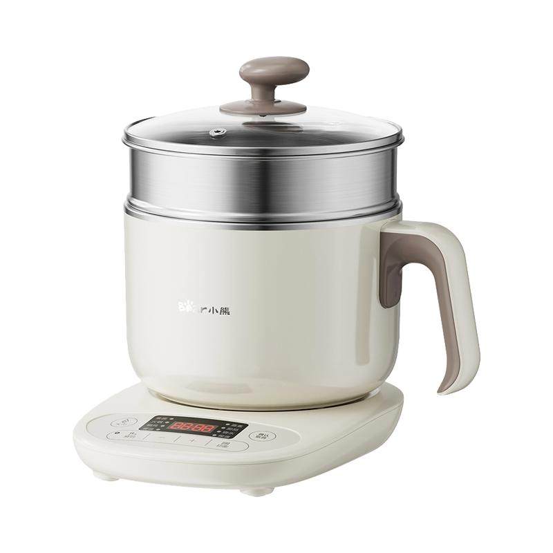 小熊电煮锅分体式不锈钢家用小型多功能蒸煮宿舍学生泡面锅小电锅