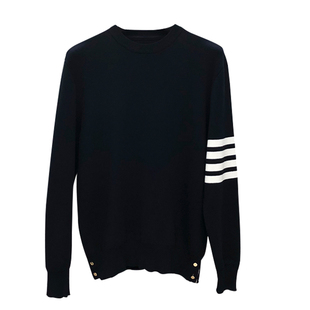 tb毛衣茧型套头秋冬季男女情侣同款圆领卫衣慵懒风四道杠针织上衣