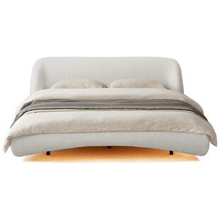 霍格·全友家居悬浮床现代简约卧室1米8双人床高端大气奶油风大床